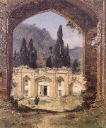 Jean-Paul Laurens Ruins of the Palace of Asraf oil on canvas